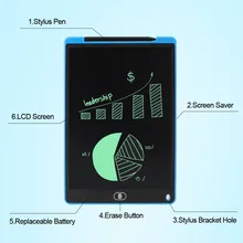 LCD Writing Tablet 8.5Inch Electronic Digital Electronic Graphics Drawing Board Doodle Pad with Stylus pen Gift for kids xp pen star05 wireless 2 4g graphics drawing tablet pad painting board with touch hot keys and battery free passive stylus