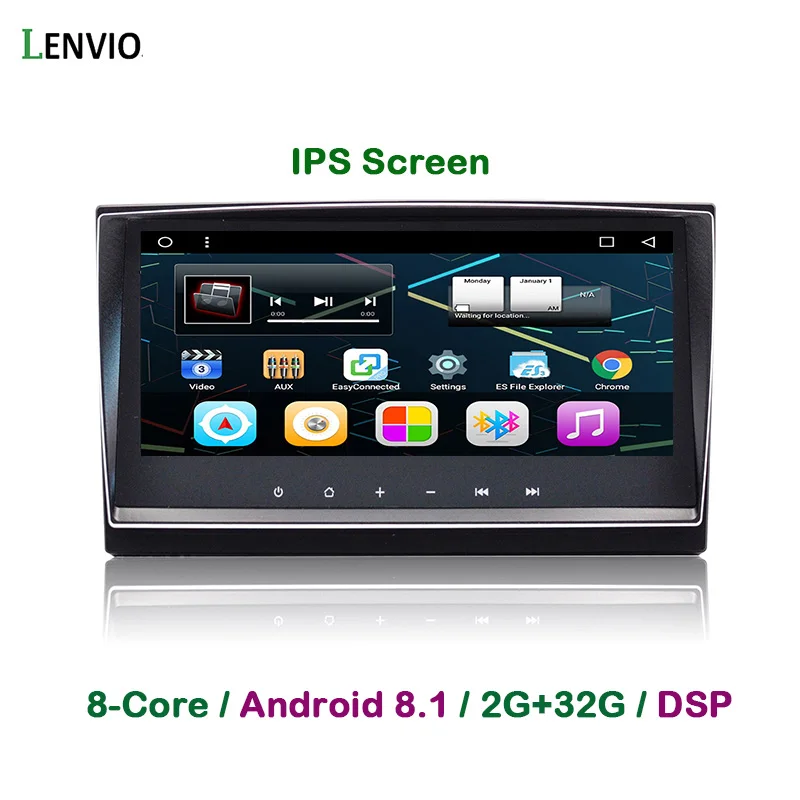 Автомобильный DVD проигрыватель Lenvio RAM 2 Гб + 32 ГБ Восьмиядерный Din Android 8 1 GPS