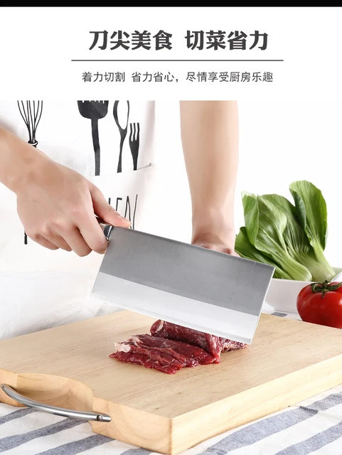 SHIBAZI ZUO Professional Chef Slicing Knife Senior Cleaver Three-Layer  Composite Steel Knife Kitchen Knives Free Shipping - AliExpress