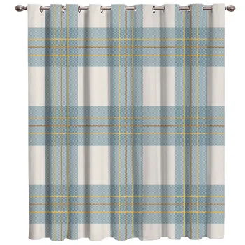 

Scottish Plaid Curtain Lights Living Room Blackout Bathroom Bedroom Kitchen Drapes Swag Kids Curtain Panels With Grommets Window