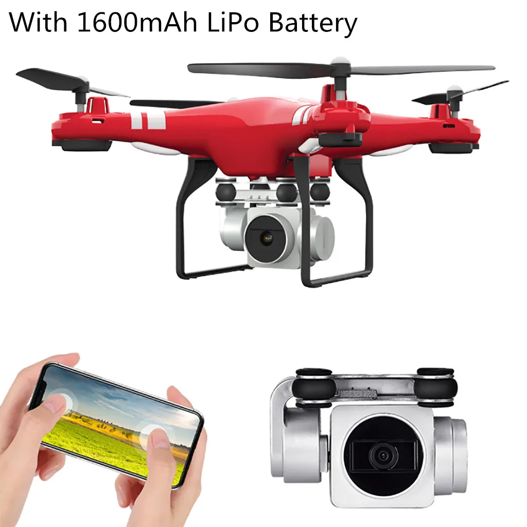 X52 Дрон Регулируемый широкоугольный 1080p 5MP HD камера Безголовый WiFi FPV Live RC вертолет Квадрокоптер Дроны с камерой HD
