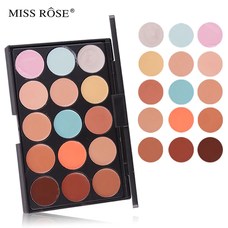 MISS ROSE 15 цветов Палетка для контурирования лица основа маскирующего крема макияж