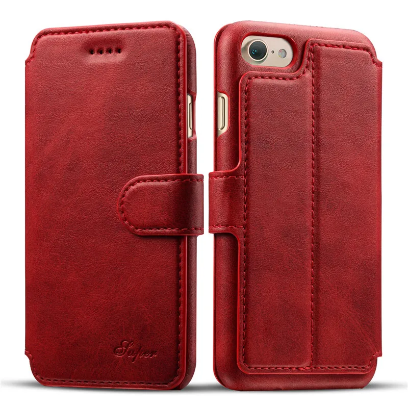 

Applicable IPhone7 Calfskin Cladding Leather Phone Cover Fashion Style iPhone 8 Mobile Phone Protective Leather Case Solid Color
