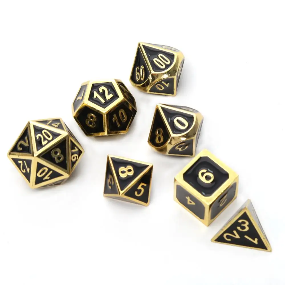 

Chengshuo rpg dice dungeons and dragons table games sales promotion polyhedral metal dices Zinc alloy Numerical combination dice