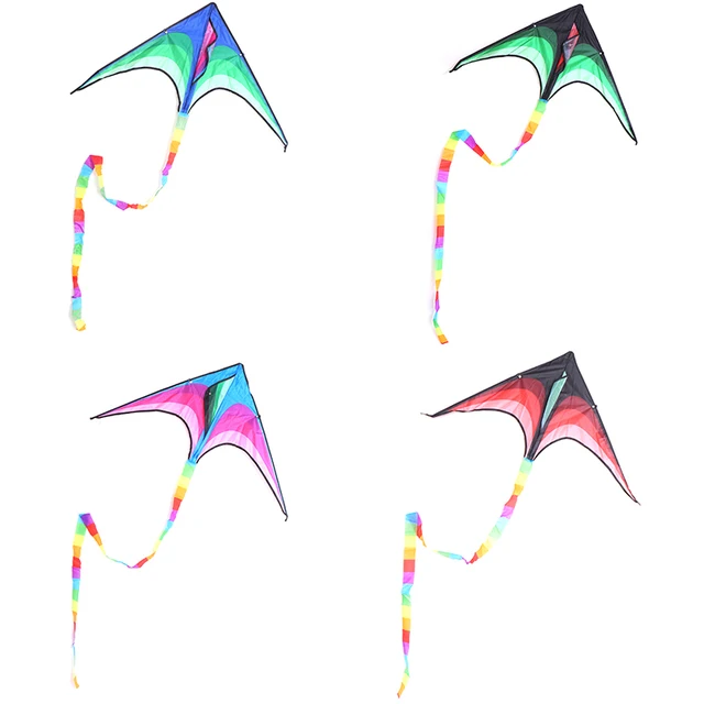 Large Delta Kite For Kids And Adults Single Line Easy To Fly Kite Handle Include 2