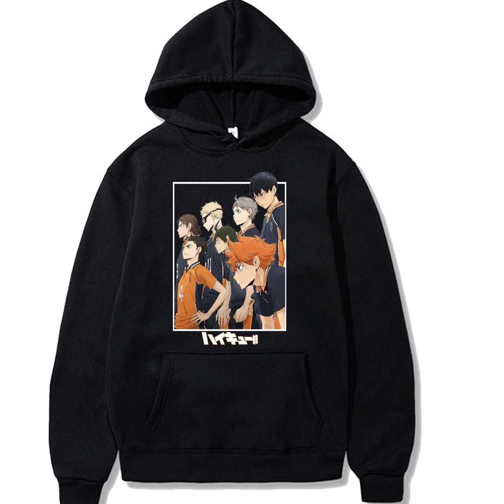 Толстовка с волейбольным принтом для юниора Haikyuu унисекс аниме Kuroo Bokuto манга Shoyo