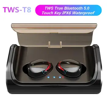 

T8 Mini Bluetooth 5.0 Touch Control Wireless Earphones Earbuds with Charging Box