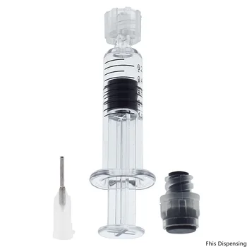 

Measurement Mark Tip for CBD Oils, EJuices, Liquids, Chemical (Gray Piston)1ml Luer Lock Syringe with 19G Needle Reusable