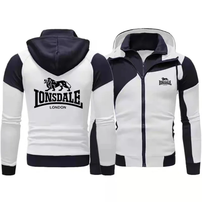 Новинка 2021 брендовая Повседневная Толстовка Lonsdale на двойной молнии удобный