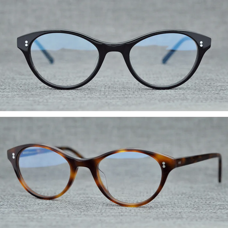 

Acetate Cat Eye Glasses Frame Women Transparent Clear Lens Spectacle Frames Eyewear Myopia Optical Prescription Eyeglasses Gafas