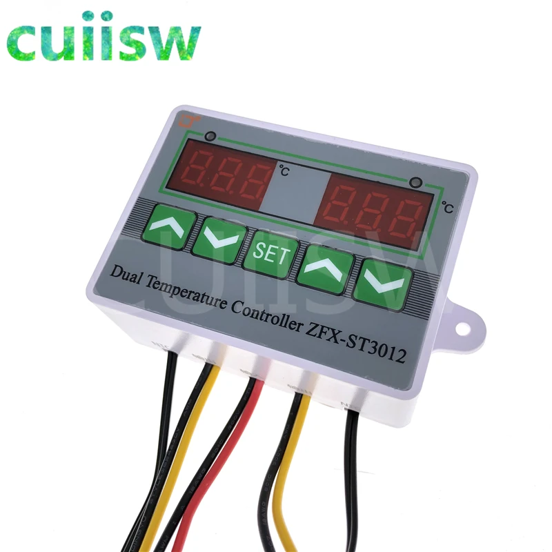 Dc 12v Ac 110-220v St3012 Led Digital Dual Thermometer Temperature  Controller Thermostat Incubator Microcomputer Dual Probe - Integrated  Circuits - AliExpress