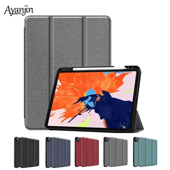 

Case for iPad Pro 12.9 4th Generation 2020 Funda With Pencil Holder Leather Stand Cover for iPad 12.9 inch 2020 Auto Sleep/Wake