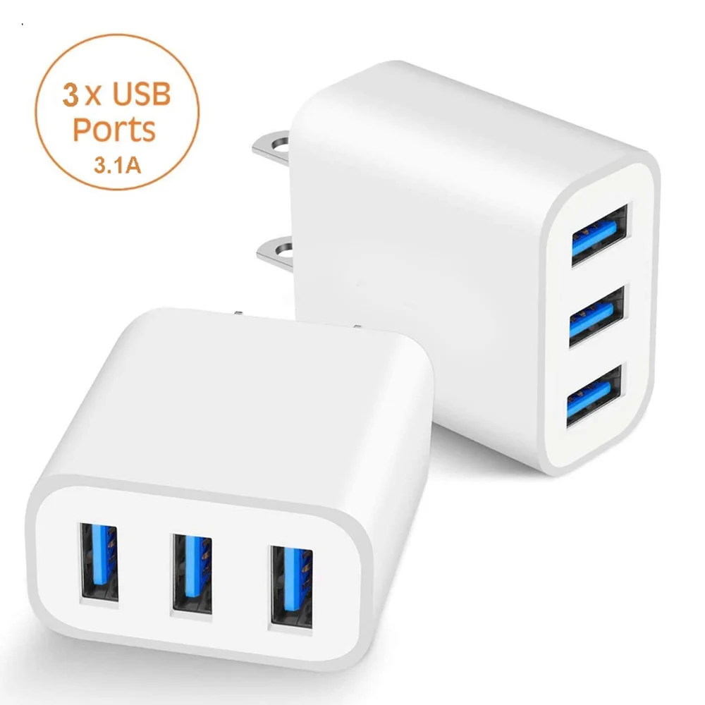 15 Вт 3-портовое usb-зарядное устройство вилка куб портативный зарядное для