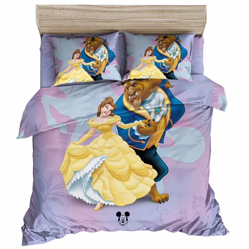 Disney Белоснежка Принцесса одеяло односпальный Комплект постельного белья Королева Король Размер постельных принадлежностей пододеяльник набор для украшение для спальни девочки 3d
