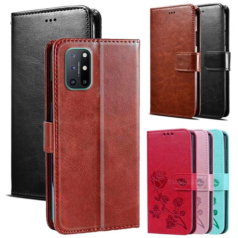 Чехол для OnePlus 8 T из искусственной кожи с подставкой задняя крышка чехол One Plus t