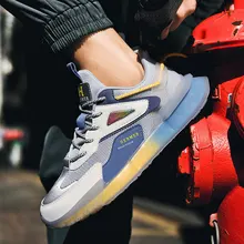 

Luxury Men Shoes Platforms Men's Casual Shoes Fashion Popcorn Bottom Man Shoes High Quality Mesh Breathable Running Shoe New B49