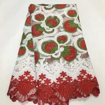 

Embroidered stones African french mesh tulle lace for wedding party dress Nigeria women Guipure cord water soluble fabric 5yards