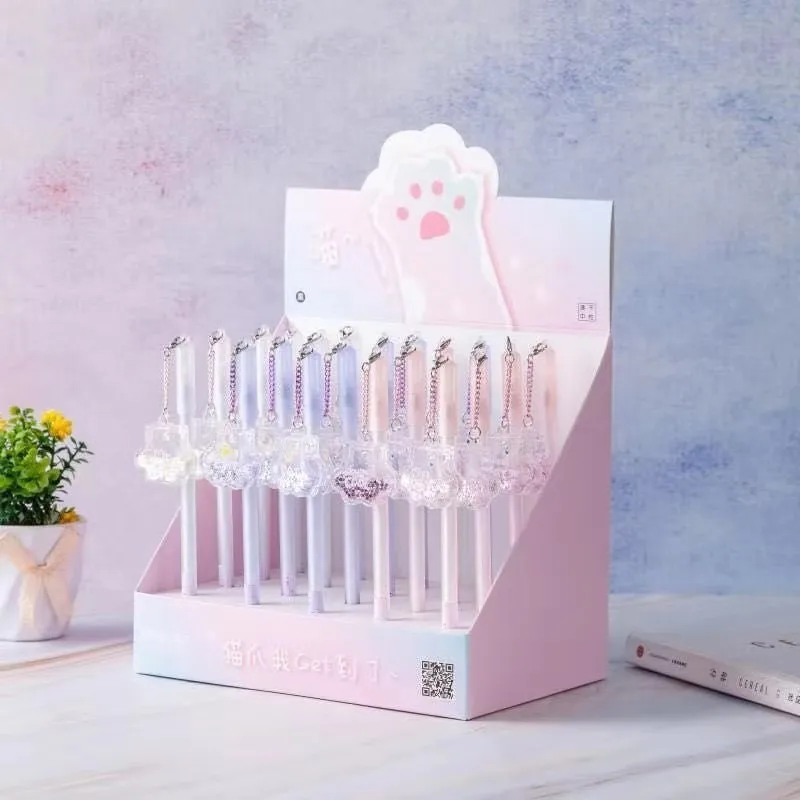 

20 pcs Gel Pens Bear's paw into the oil black color gift gel-ink pens pens for writing Cute stationery office school supplies