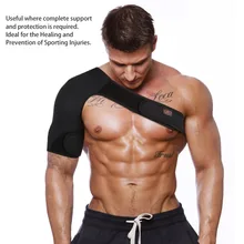 Спортивный Магнитный одиночный наплечный бандаж поддержка ремень пояс с запахом повязка на плечо повязка для ухода черная