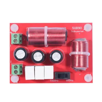 

120W Single Bass Woofer Subwoofer Hi-Fi Speaker Passive Frequency Divider SUB90 Crossover Filters Adjustable Point 800Hz/1000Hz