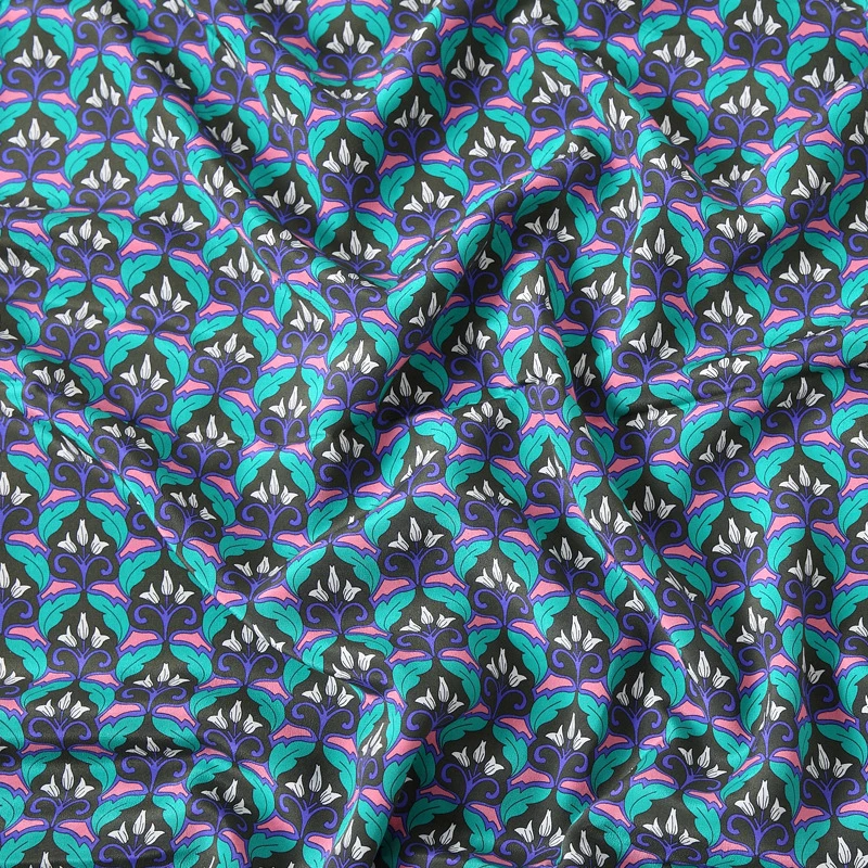 

16mm 140cm Digital Printing Silk Crepe Fabric European Style Shirt Dresses Silk Fabrics