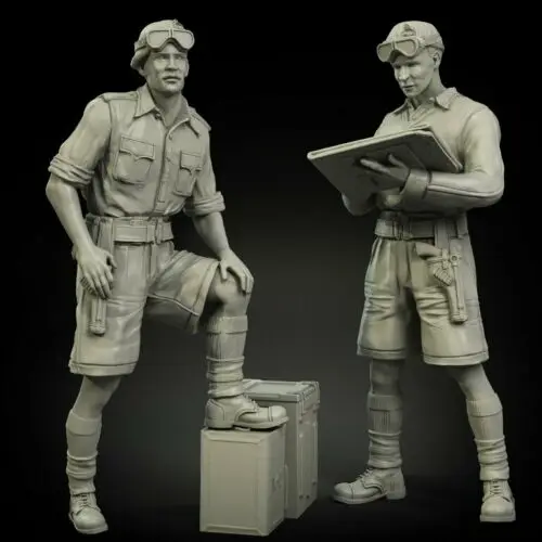 Новый несобранный набор 1/35 старых британских офицеров North включает 2 Статуэтки из