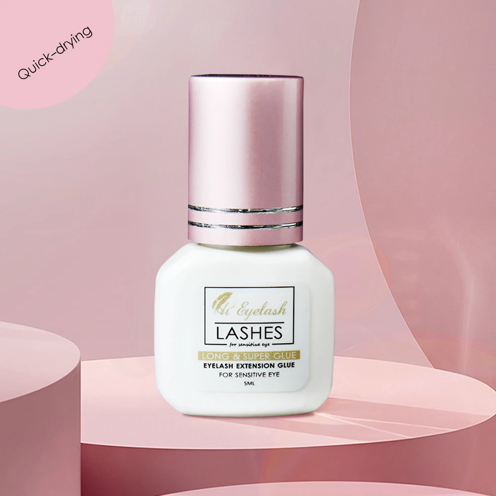 hieyelash 5ml Eyelash Extension Glue Private Label 2S Fast Drying Strong Adhesive Professional Glue For Grafted False Eyelashes