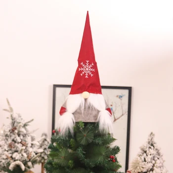 

Christmas Decorations for Home Christmas Non-Woven Faceless Man Doll Holding Ornaments Cute Doll Xmas Tree Big Toppers