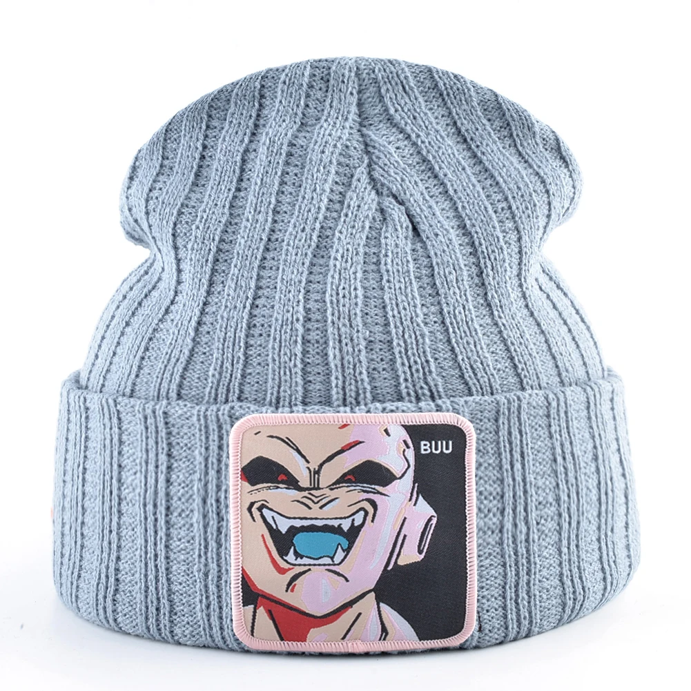 MAJIN BUU зимняя шапка для мужчин дракон вязаная шапочка с помпонами шапка s Женская Skullies Beanies для мужчин вязанная шапка с вышивкой унисекс теплые шапки Gorro