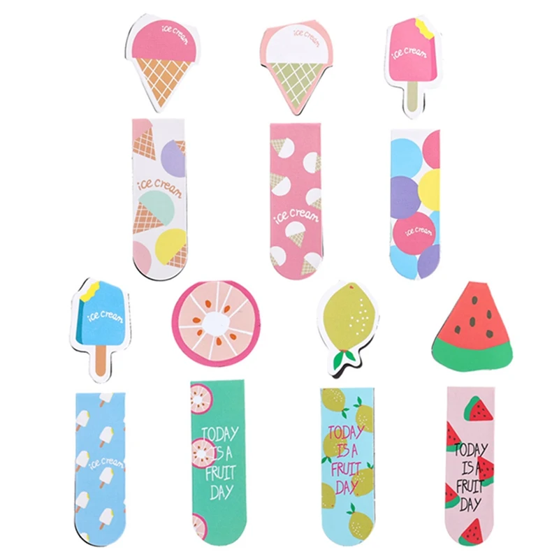 2 шт./компл. милый фруктовый мороженое магнитные закладки Закладка канцелярский