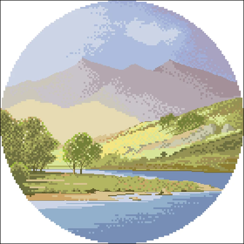 G Mountains and Lake 山与湖