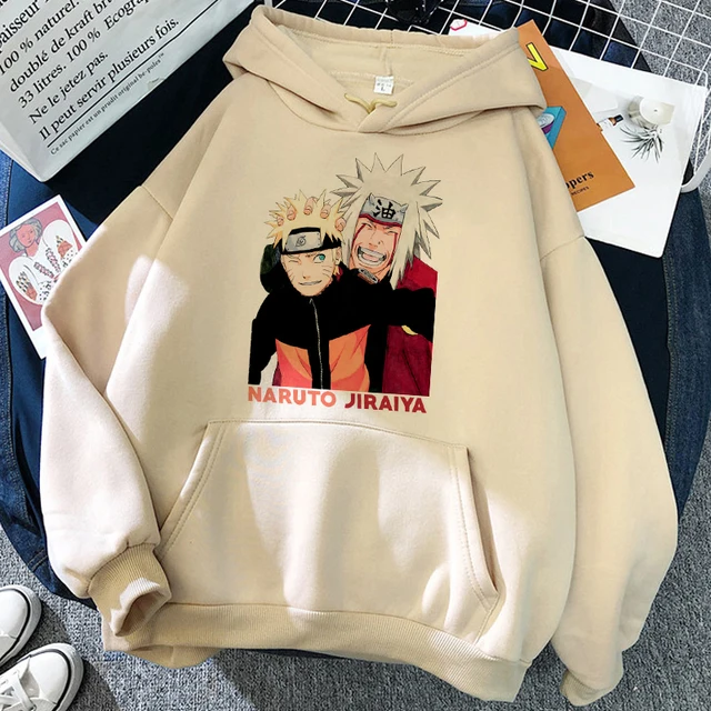 Japanese Anime Cool Akatsuki Hoodies Women Funny Cartoon Graphic Hoodie Harajuku Oversized Sweatshirt Pullover Unisex Beige3