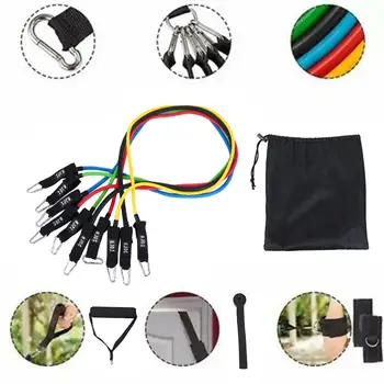 

TPE Practical 11pcs/ Set Pull Rope Latex Tension Band Stretch Arm Apparatus Fitness Equipments Durable Chest Expander