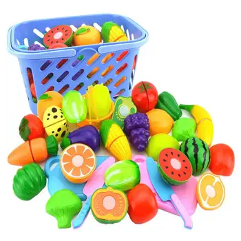 

Fruit Cutting Set Role Play Pretend Reusable Fruit Vegetable Food Toy