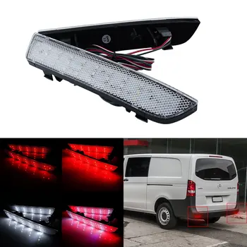 

ANGRONG 2x LED Rear Bumper Reflector Light Clear Lens 12V For Mercedes-Benz W447 Vito 14-19