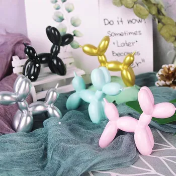 

Resin Craft Sculpture Small Balloon Dog Home Desktop Ornament Cake Dessert Party decoration Accessories gift a4433
