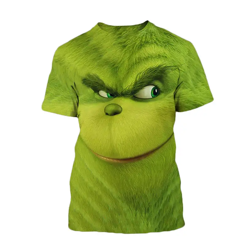 

Hot Sale 2019 Summer Fashion Tees Grinch Haloween 3D Printed Tshirt Men Tops Unique Short Sleeve Loose Men T Shirt Drop Shipping