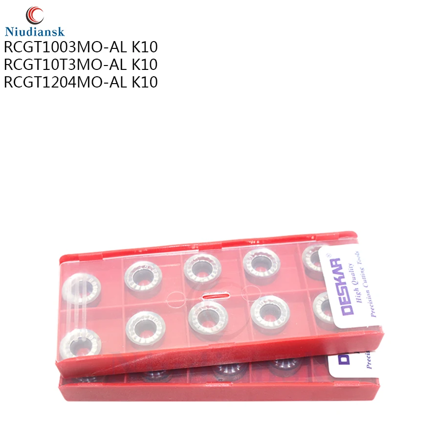 10 шт. RCGT1003MO RCGT10T3MO RCGT1204MO AL K10 карбидные вставки из сплава токарные инструменты с