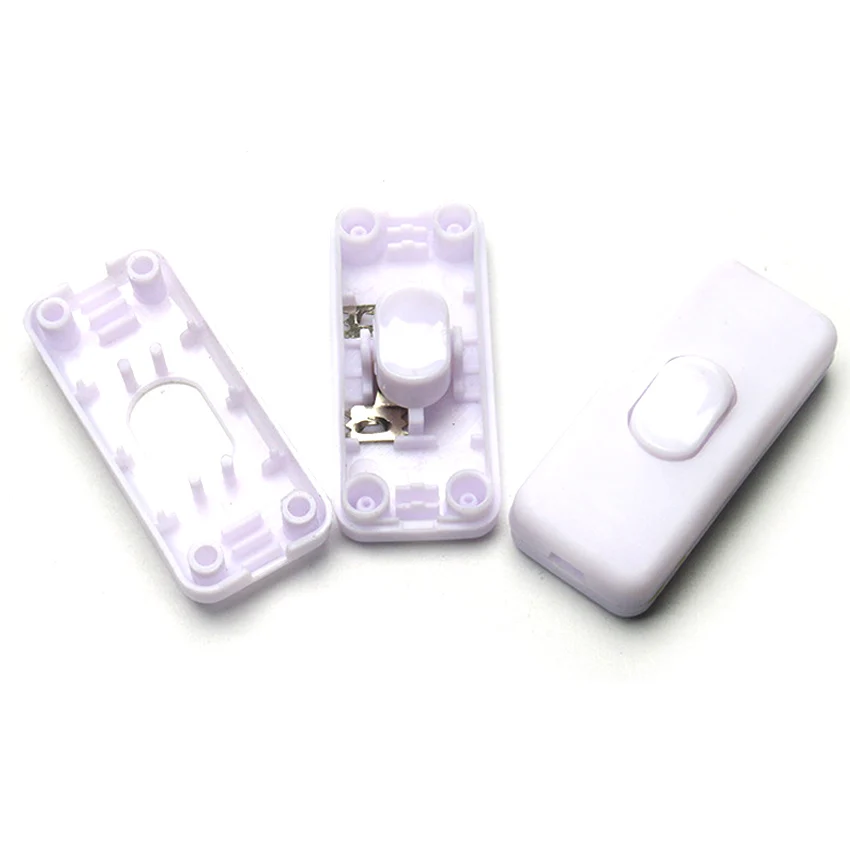 White Black 2A 303 Online ON OFF Push Button Switch Table Led Lights Wiring Electric Switch 2gang Rocker Switch 110V 250V