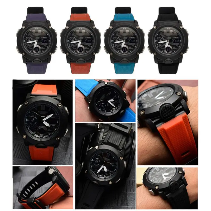 Спорт на открытом воздухе силиконовые часы ремешок браслет для Casio GA-2000 Смарт часы