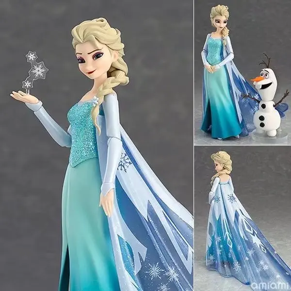 

figma Elsa Anna princess 13.5cm Olaf Action Figure Posture Anime Collection Figurine Toy model for children gift