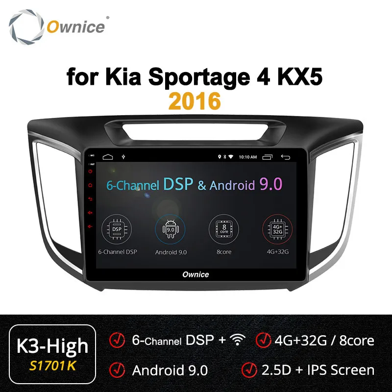 Ownice K6 K5 K3 Octa Автомобильная Android 9,0 мультимедийная система бортовой компьютер для hyundai Creta Ix25 Gps Автомагнитола - Цвет: S1701 K3-High