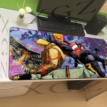 

XGZ Anime Evil Spirit Knight Custom Large Mouse Pad Black Lock Computer Keyboard Desk Rubber Non-slip Lol Csgo Player Xxl