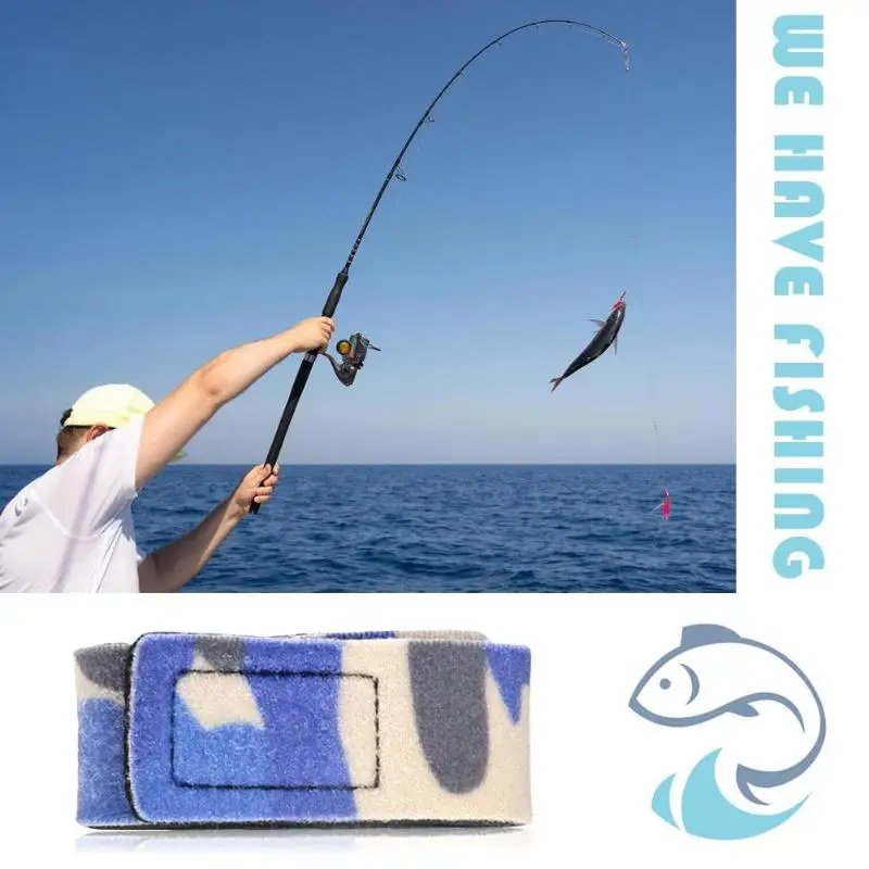 

Fishing Rod Tie Strap Elastic Neoprene Pole Guide Ring Holder Belt Non-slip Wrap Band Fishing Tools Accessories Camouflage