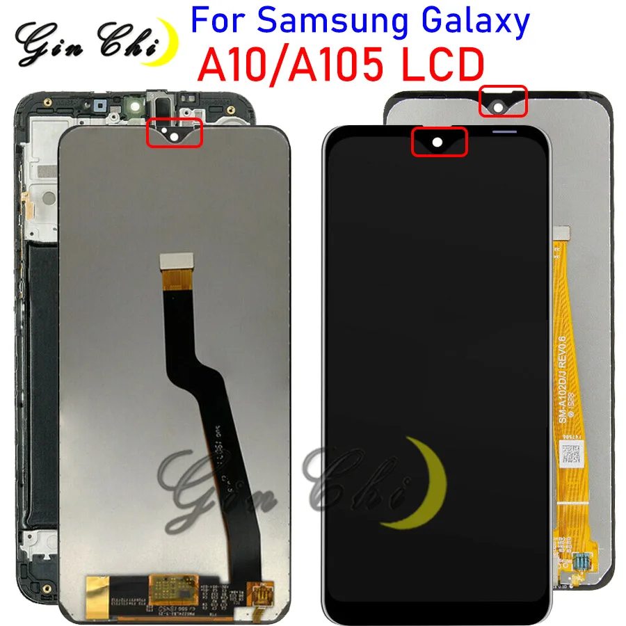 

100% Tested For SAMSUNG Galaxy A10 LCD Display Touch with frame A105/DS A105F A105FD A105M Display For Samsung A10 lcd