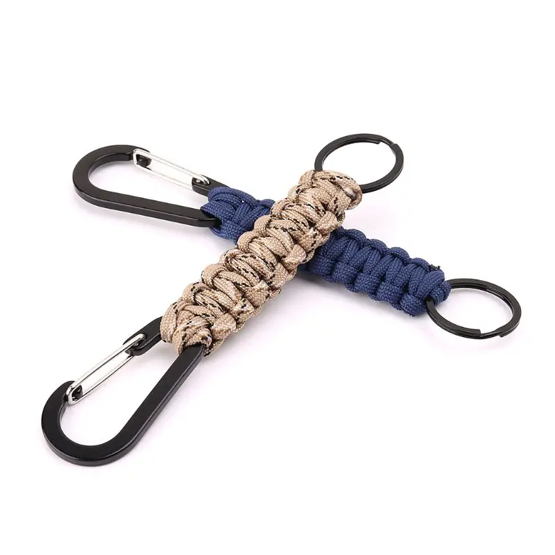 

EDC Climb Keychain Tactical Outdoor Survival Tool Carabiner Hook Parachute Cord