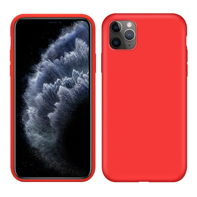 Мягкий жидкий силиконовый чехол для iPhone 11 Pro Max XS XR X 6 S 6 S Чехол для iPhone 11 Pro Max XR XS MAX X желтый 11 Pro Чехол - Цвет: Red