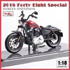 Maisto 1:18 Harley-Davidson  2018 Forty Eight Special  Diecast Motorcycle Model Workable Toy Gifts Collection 1