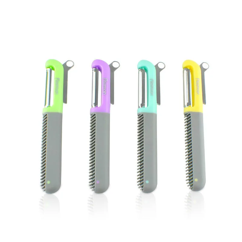 Stainless Steel Multi Function Potato Peeler Vegetable Cutter Fruit Melon Brush Grater Kitchen |