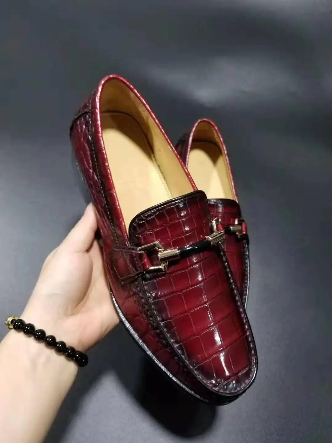 100% Genuine real crocodile belly skin shinny 2 colors leather men shoe  durable solid crocodile skin men dress shoe official - AliExpress